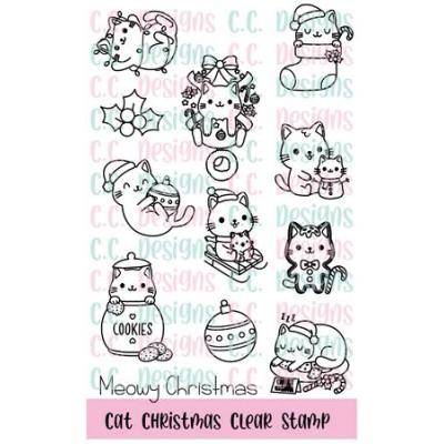 C.C. Designs Clear Stamps - Cat Christmas